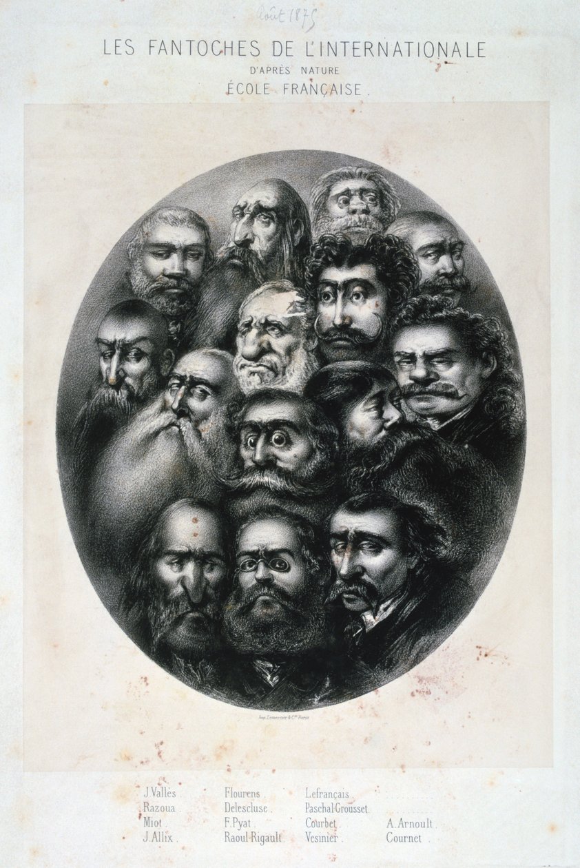 Les Fantoches de LInternationale, karikatur av kommunistene. Frankrike 19C av Unbekannt