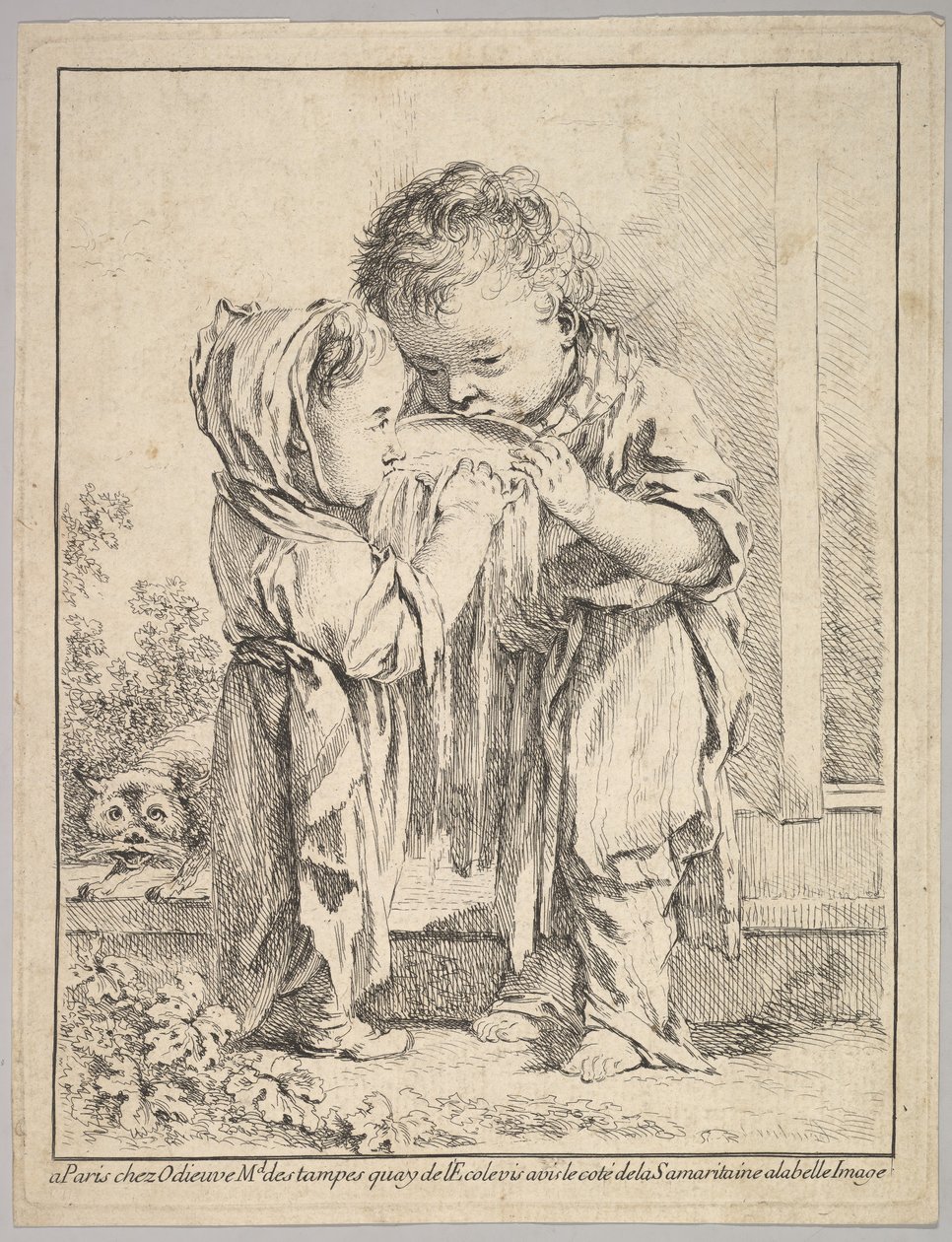 The Little Milk Drinkers, 1700-tallet. av Unbekannt