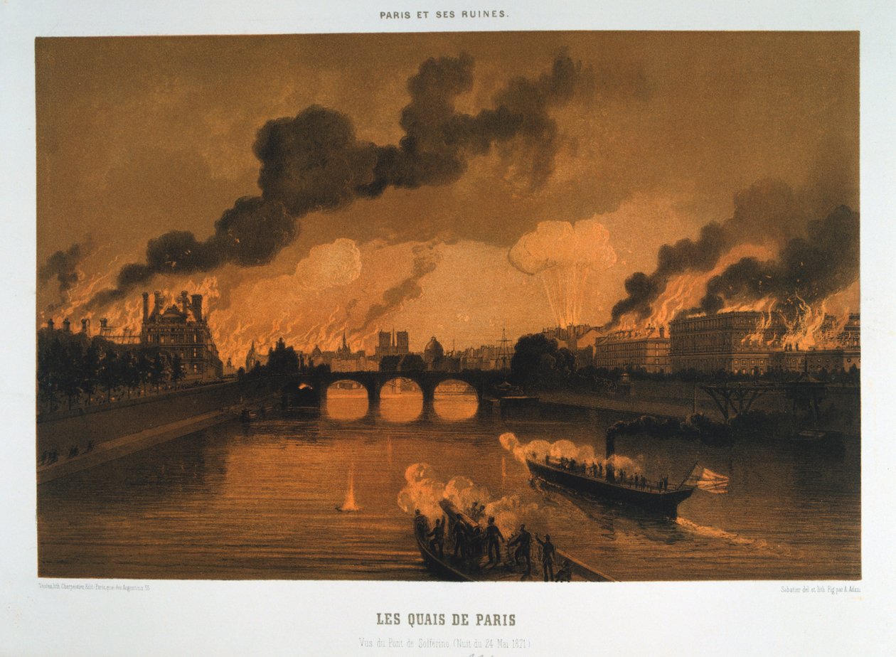 Kaiene i Paris, 24. mai 1871 av Unbekannt