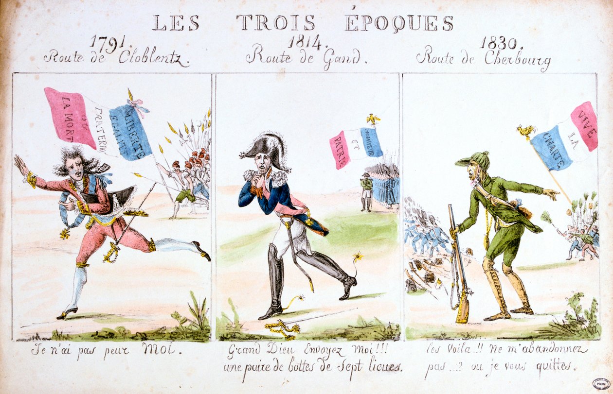 De tre aldre, revolusjonen i 1830, Paris av Unbekannt