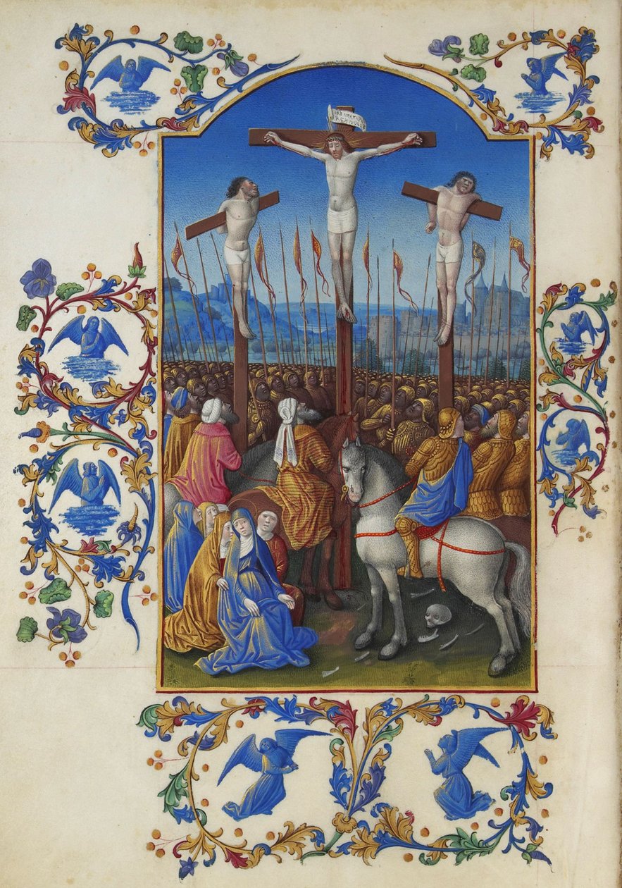 Les Très Riches Heures du Duc de Berry, Folio 152v - The Crucifixion av Unbekannt