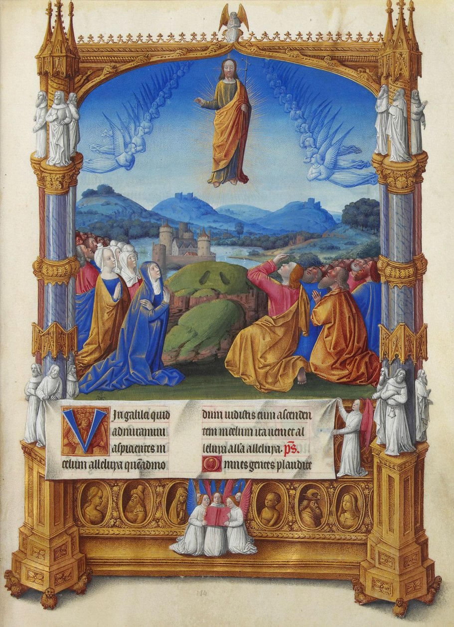 Les Très Riches Heures du Duc de Berry, Folio 184r - The Ascension av Unbekannt