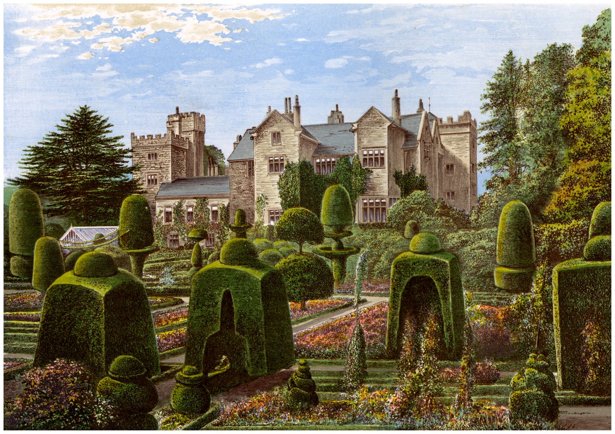 Levens Hall, Cumbria, c1880 av Unbekannt