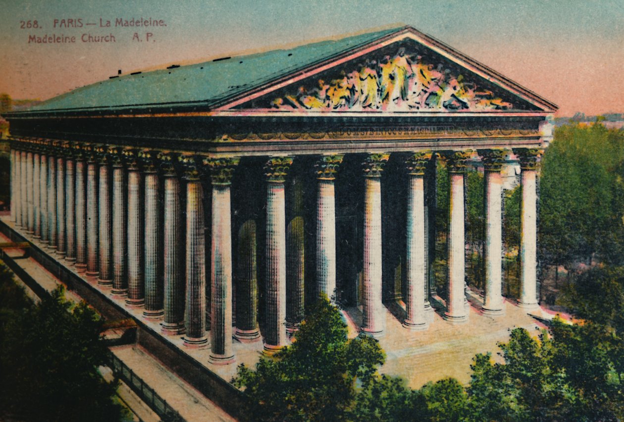Madeleine-kirken, Paris, c1920 av Unbekannt
