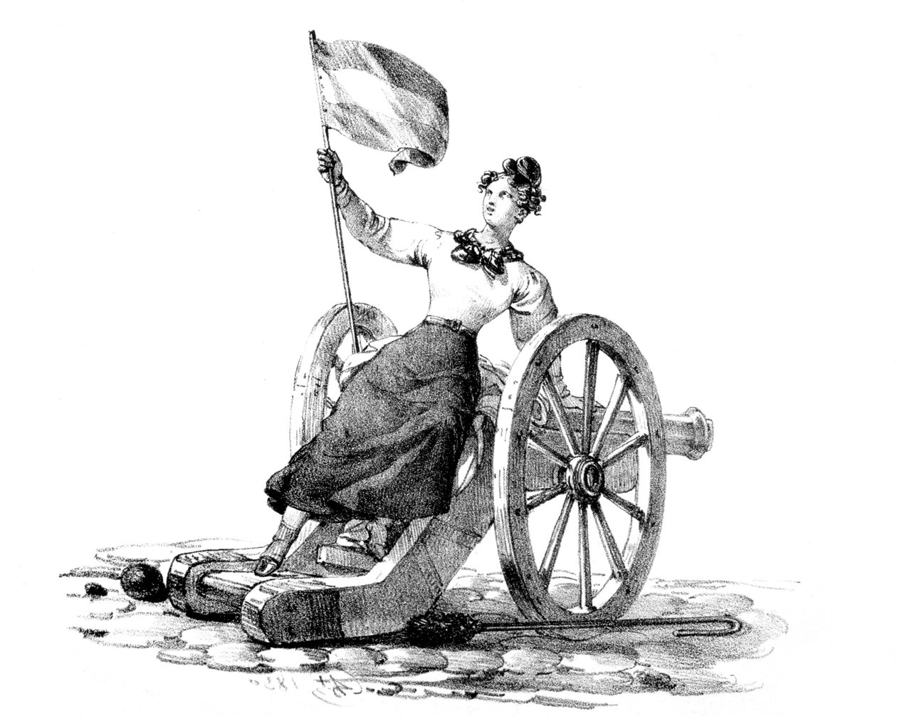 Liberty, revolusjonen 27.-29. juli 1830, Paris av Unbekannt