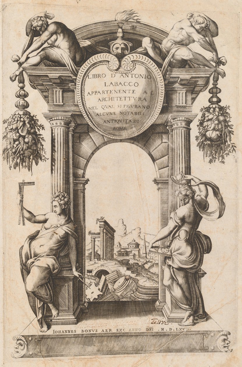 Bok som tilhører arkitektur [Titelside], 1568. av Unbekannt