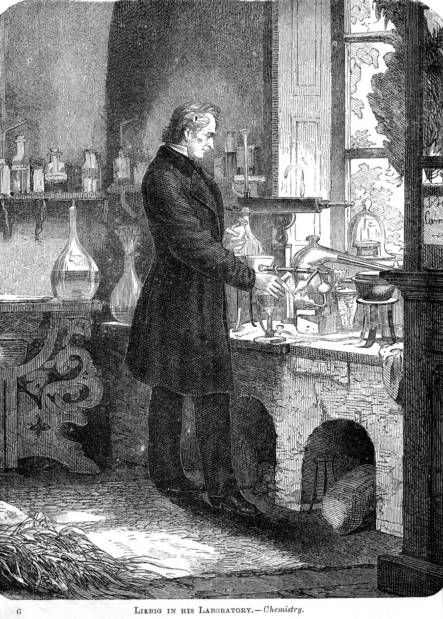 Liebig in His Laboratory-Chemistry, midten av 1800-tallet c1885 av Unbekannt