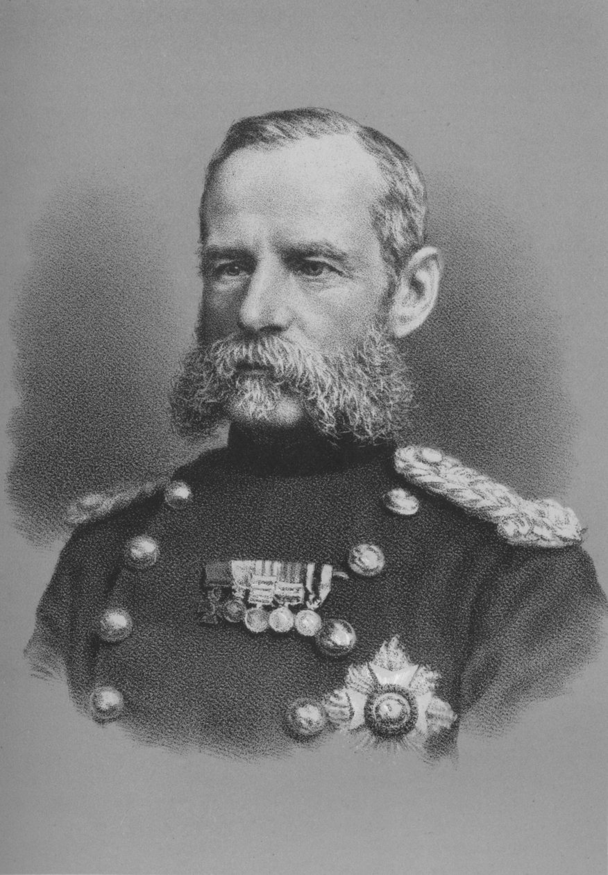 Generalløytnant Sir Frederick Roberts , britisk soldat, c1880 1883 av Unbekannt