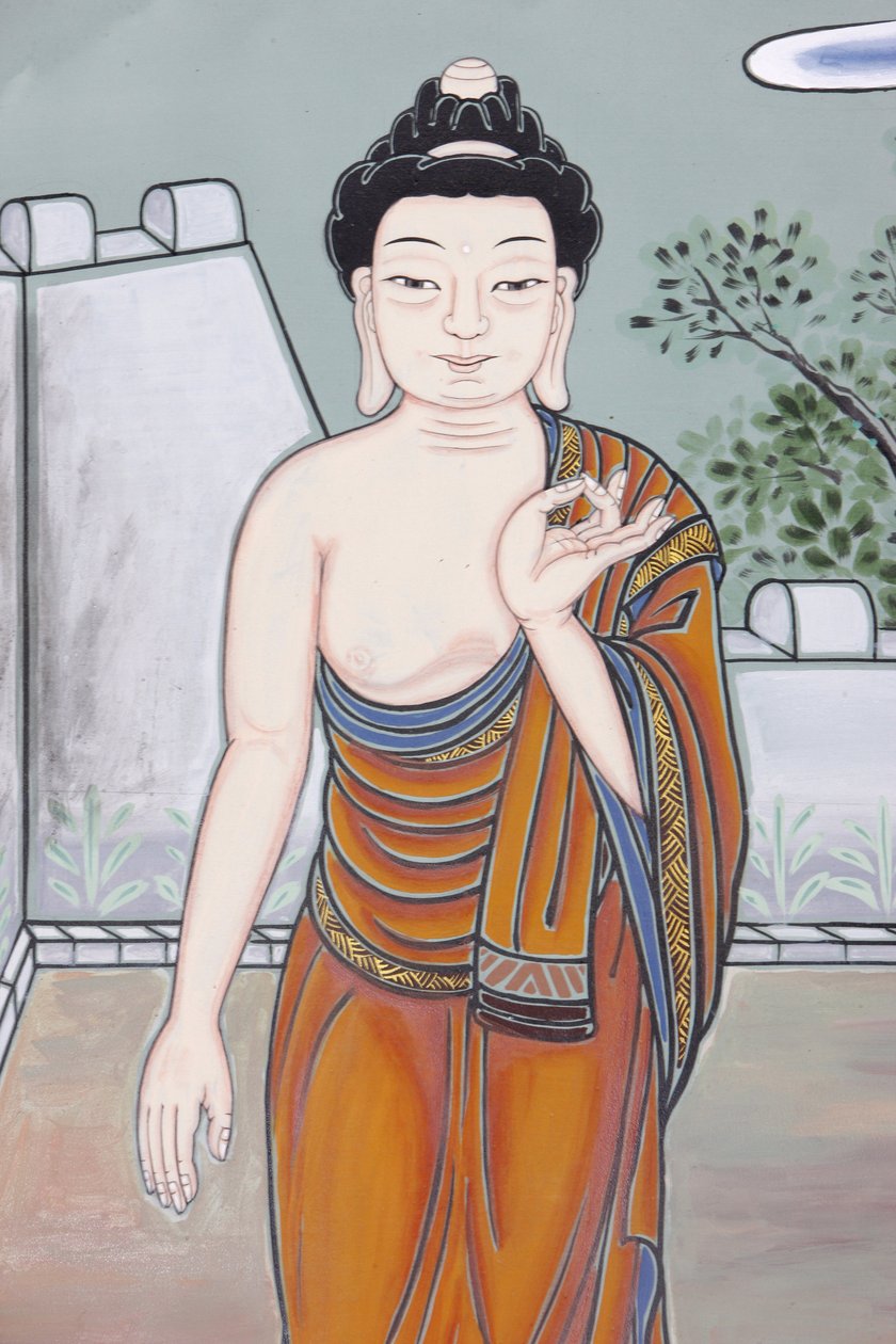 Life of Buddha The MinistryThe Gesture of Debate som forklarer Buddhas lære (Vitaka Mudra), Seoul, Coree du Sud av Unbekannt