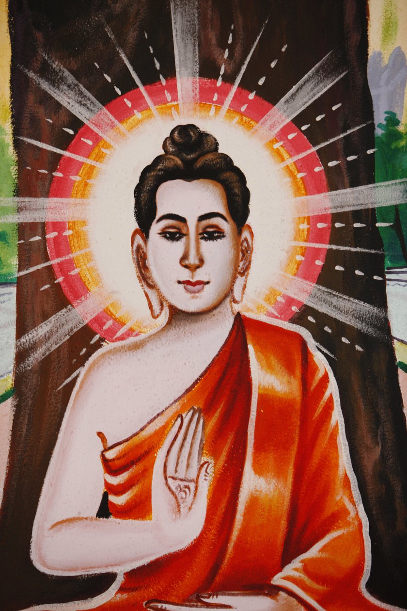 Livet til Buddha Undervisning i de fire edle sannhetene, Siem Reap, Kambodsja av Unbekannt