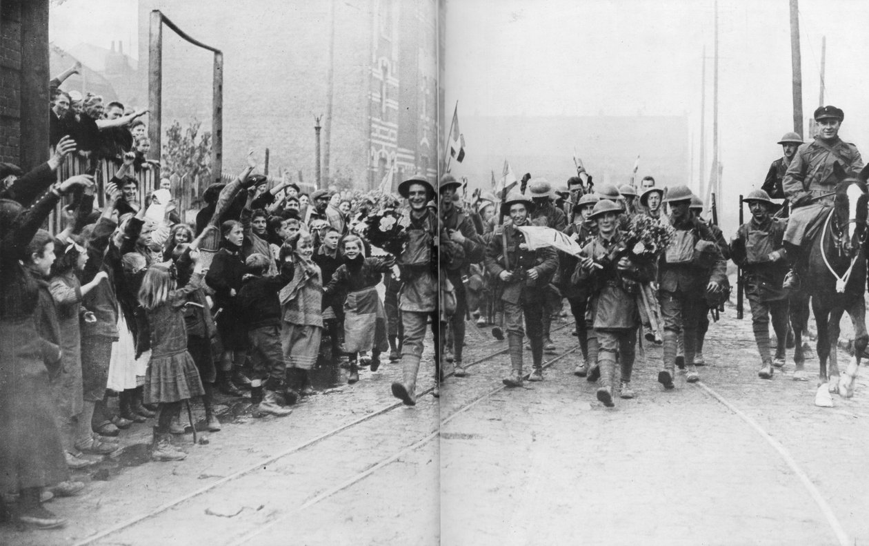 Lille blir befridd av britene, Frankrike, 17. oktober 1918 av Unbekannt