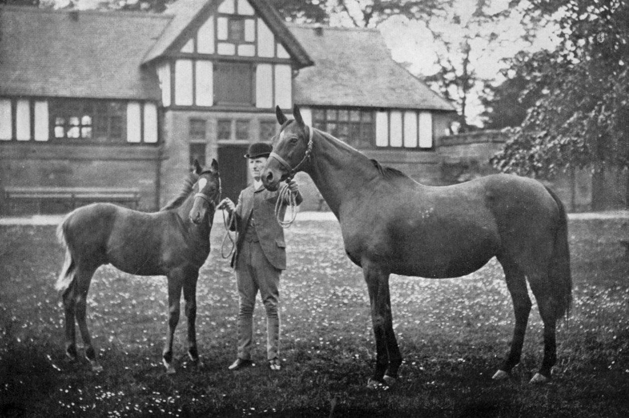 Lily Agnes, med Orelio av Bend Or, vinner av £4955, 1894 1938 av Unbekannt