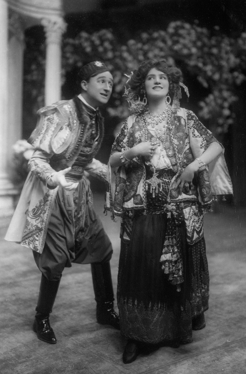 Lily Elsie og Joseph Coyne i The Merry Widow, c1907 av Unbekannt