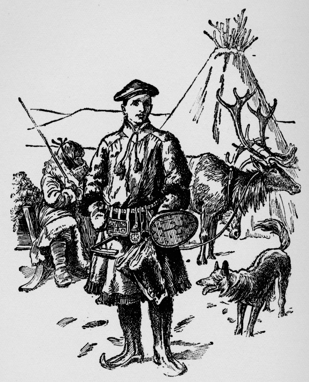 Linné i lappkjole, c1918 av Unbekannt