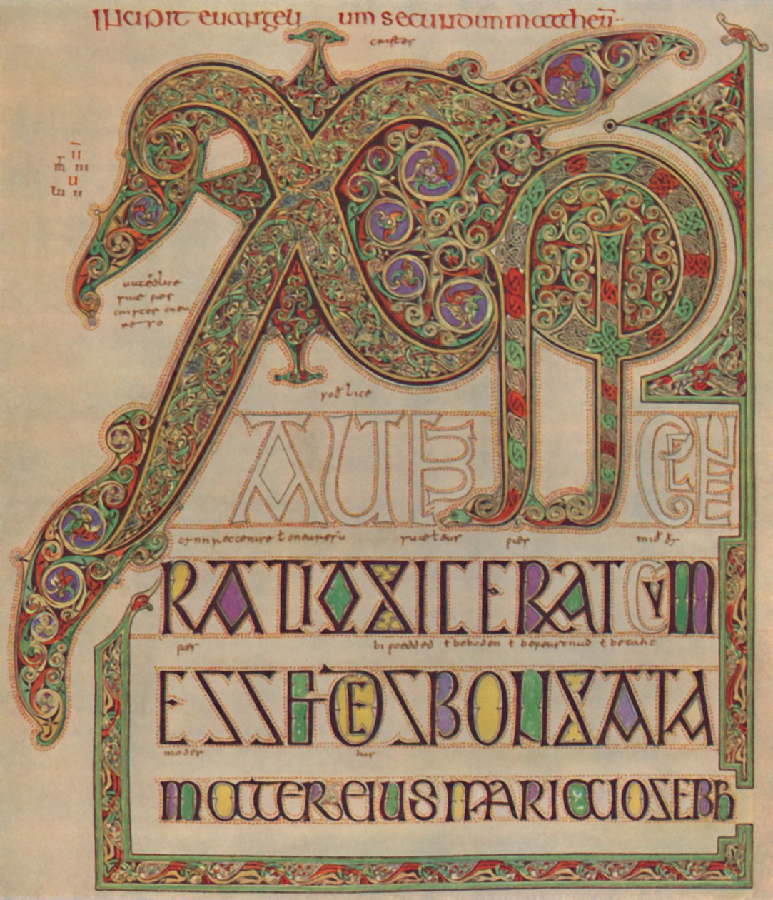 Lindisfarne evangelier, Kristus-siden. British Museum, c700 AD, 1935 av Unbekannt