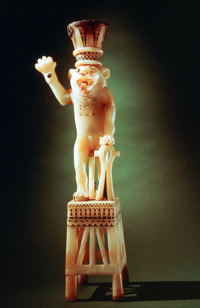 Løvefigur fra Tutankhamons grav, 1300-tallet f.Kr av Unbekannt