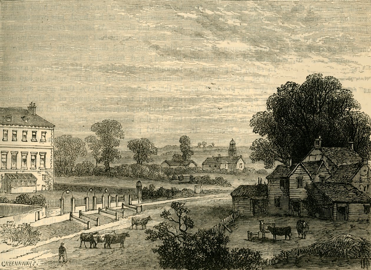 Lisson Green i det attende århundre, c1876. av Unbekannt