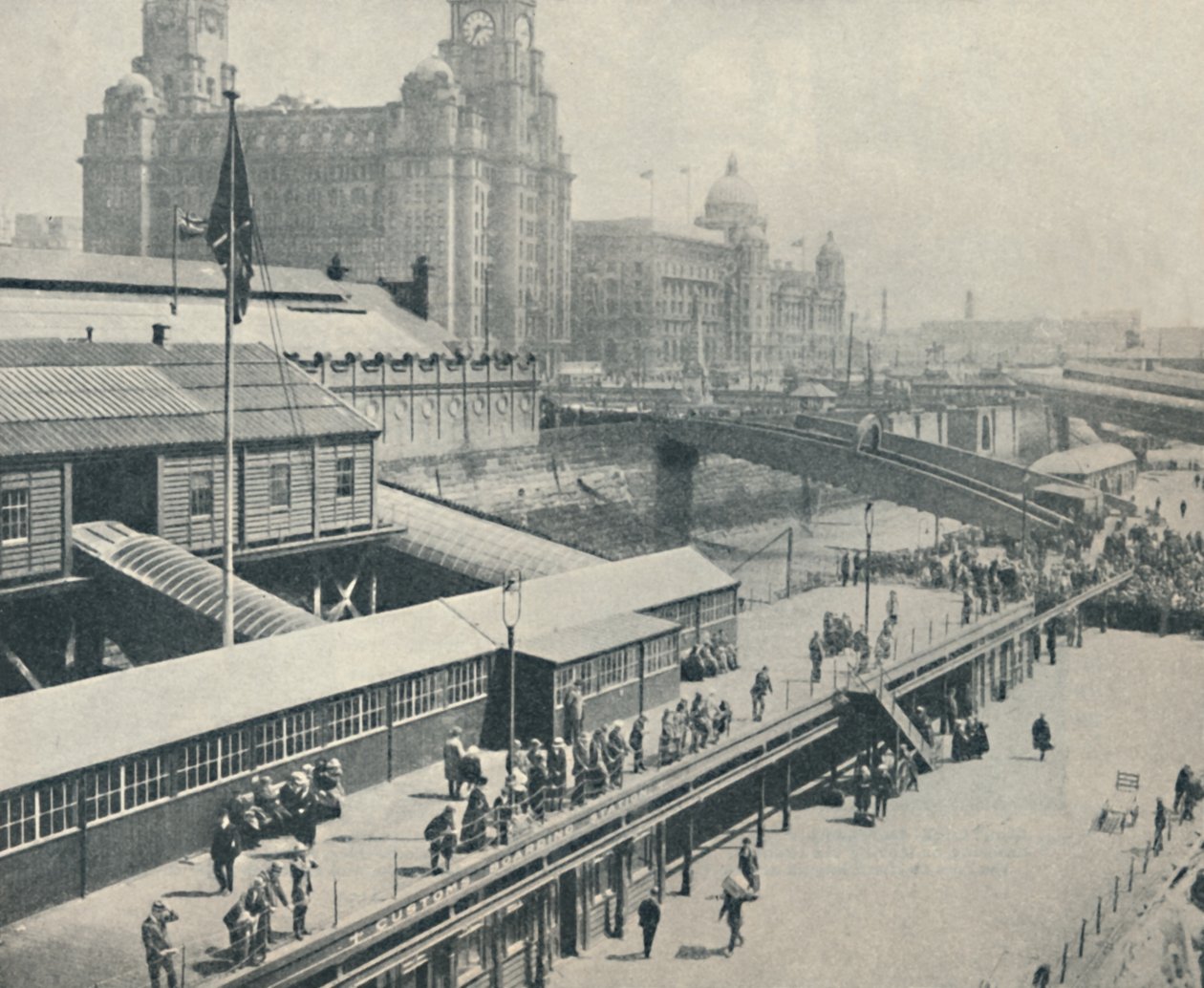 Liverpool Landing Stage er en av de mest interessante elvefrontene i Storbritannia, 1937 av Unbekannt