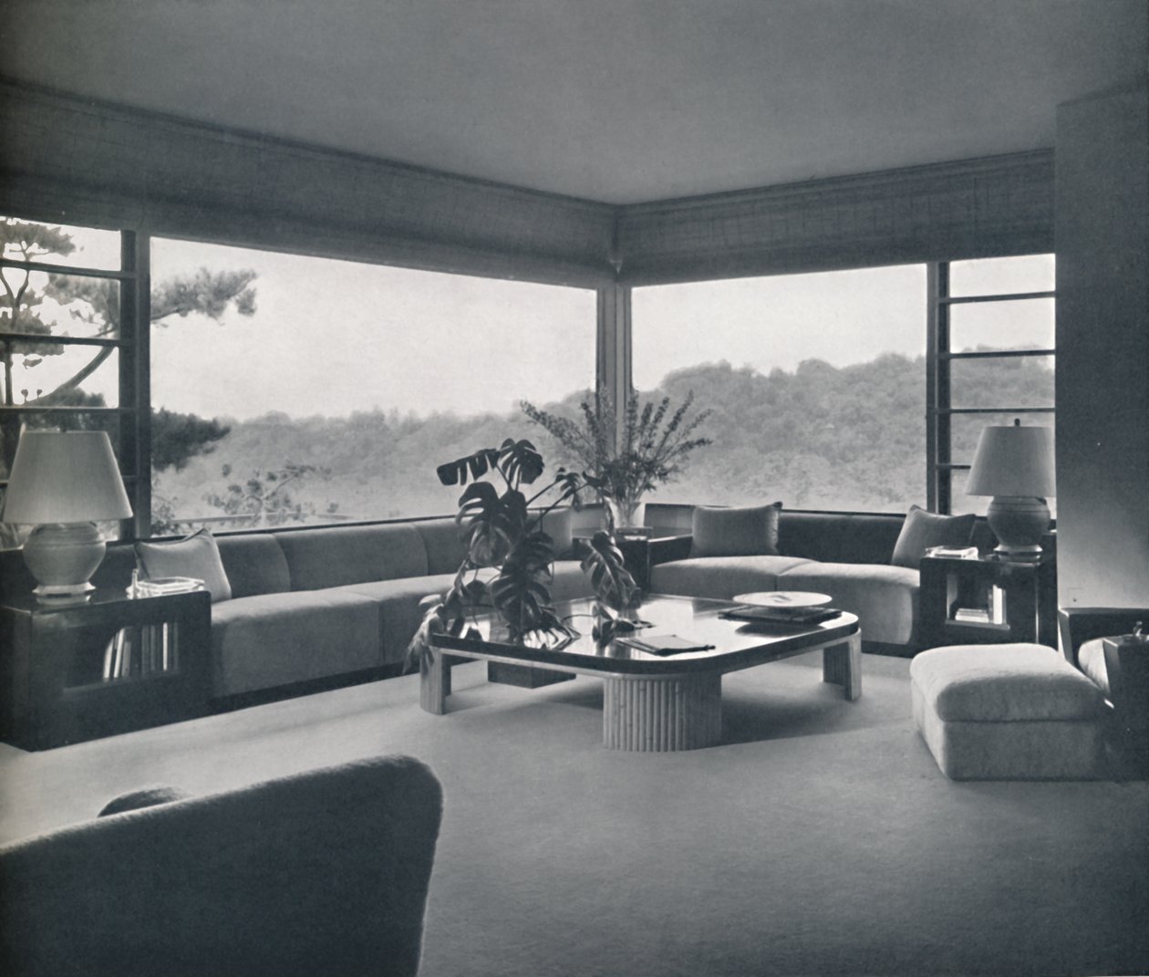 Stue i Miss Patricia Detrings hus i Bel Air, California, c1945 av Unbekannt