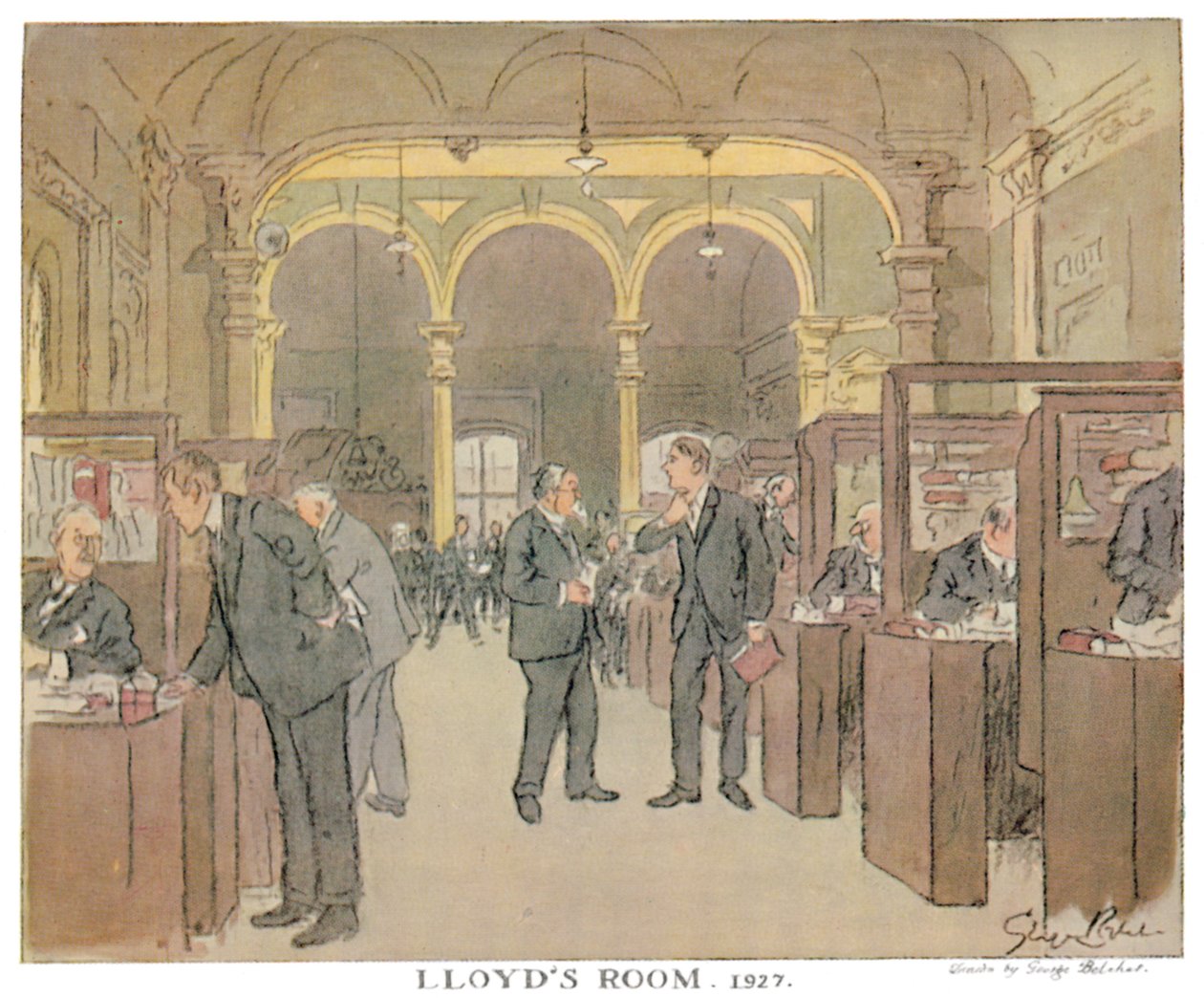 Lloyds rom. 1927 - Som sett av en slagkunstner, 1928 av Unbekannt