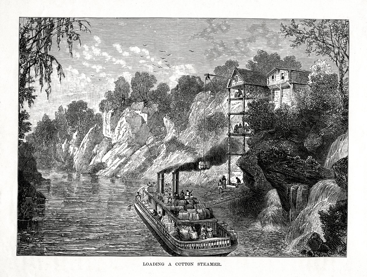 Laster en bomullsdamper, 1877 av Unbekannt