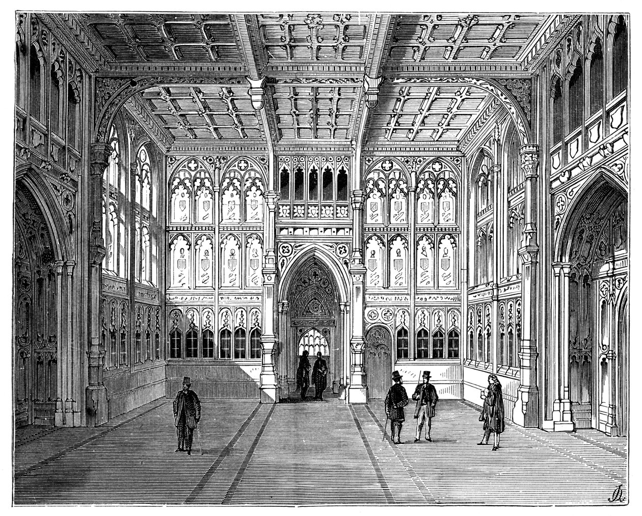 Lobbyen til Houses of Commons, London, 1900 av Unbekannt