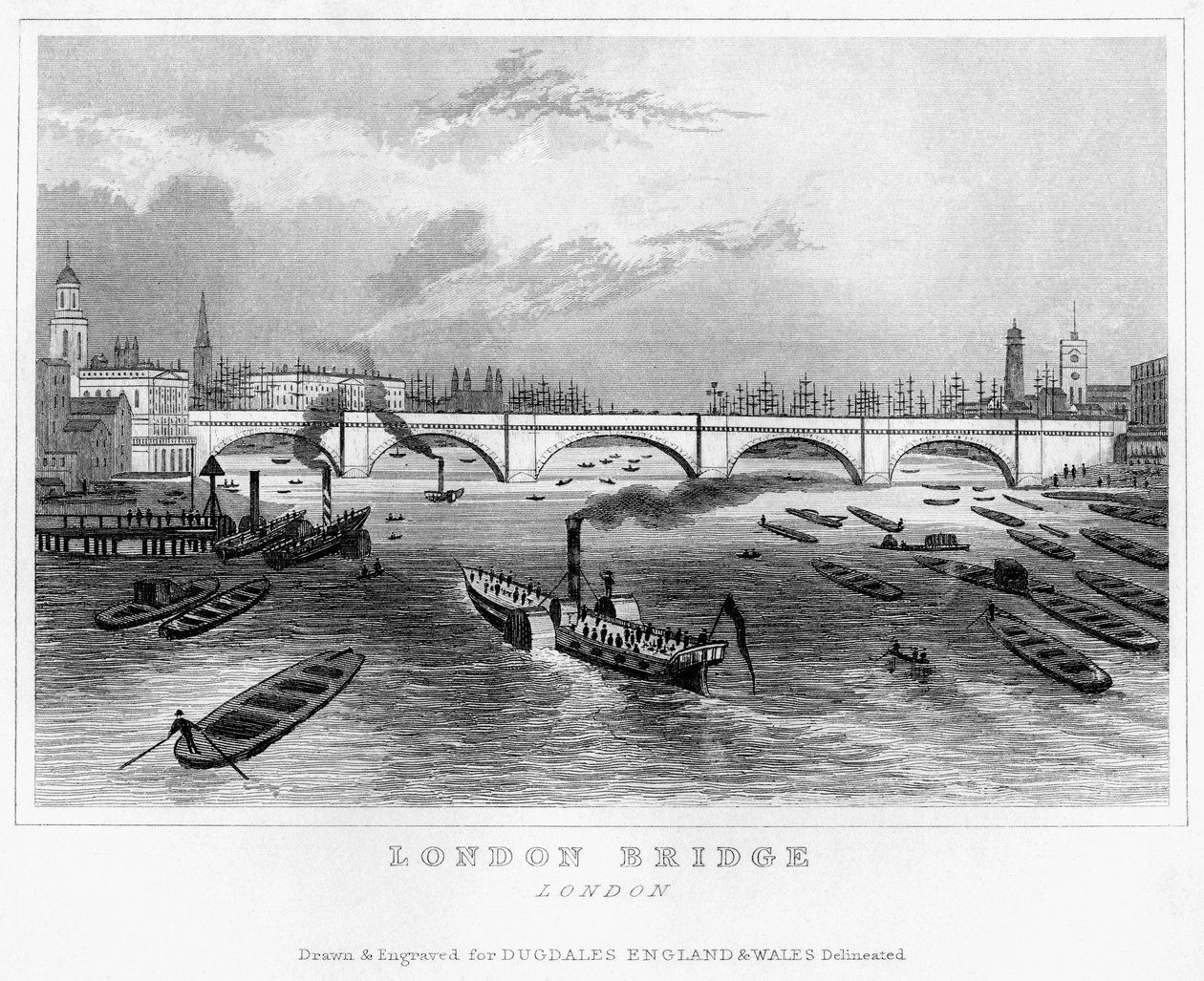 London Bridge, 1800-tallet av Unbekannt