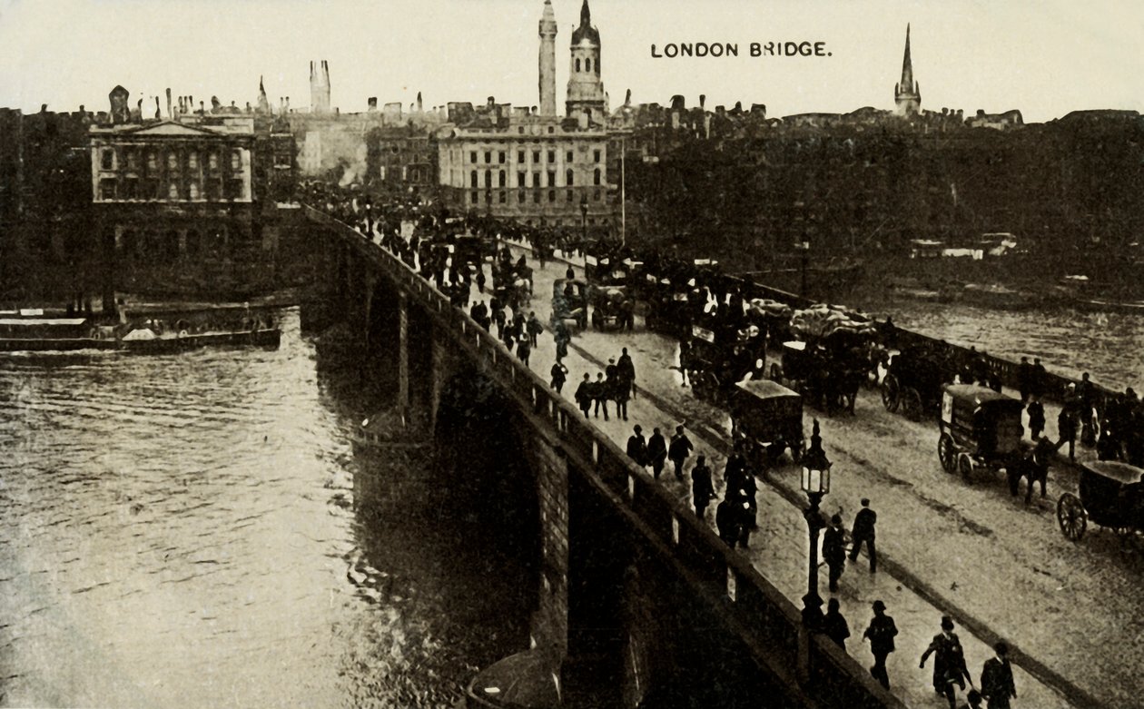 London Bridge, slutten av 1800-begynnelsen av 1900-tallet. av Unbekannt