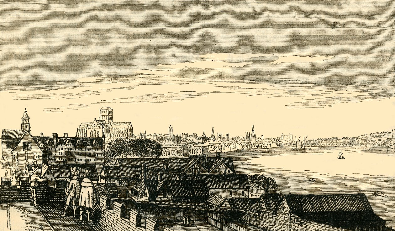 London, fra toppen av Arundel House, 1600-tallet, 1881. av Unbekannt