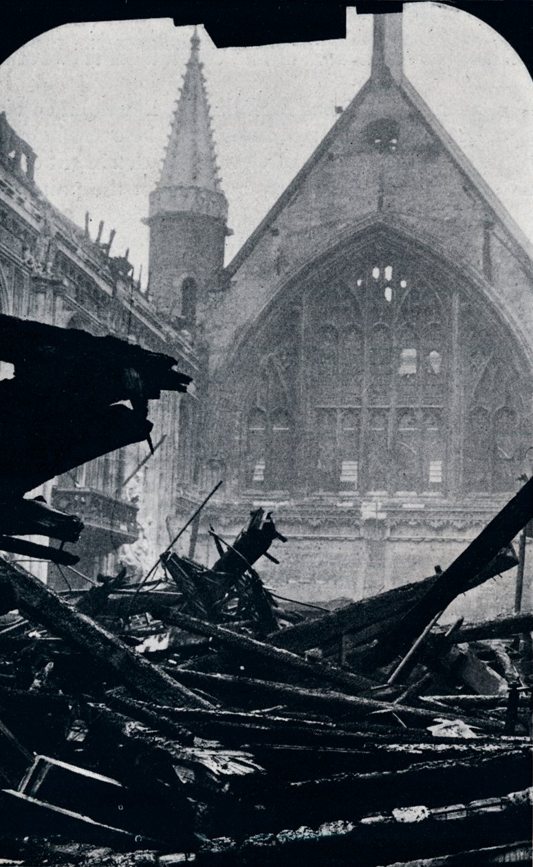 Londons Guildhall etter brannen 29. desember 1940 av Unbekannt