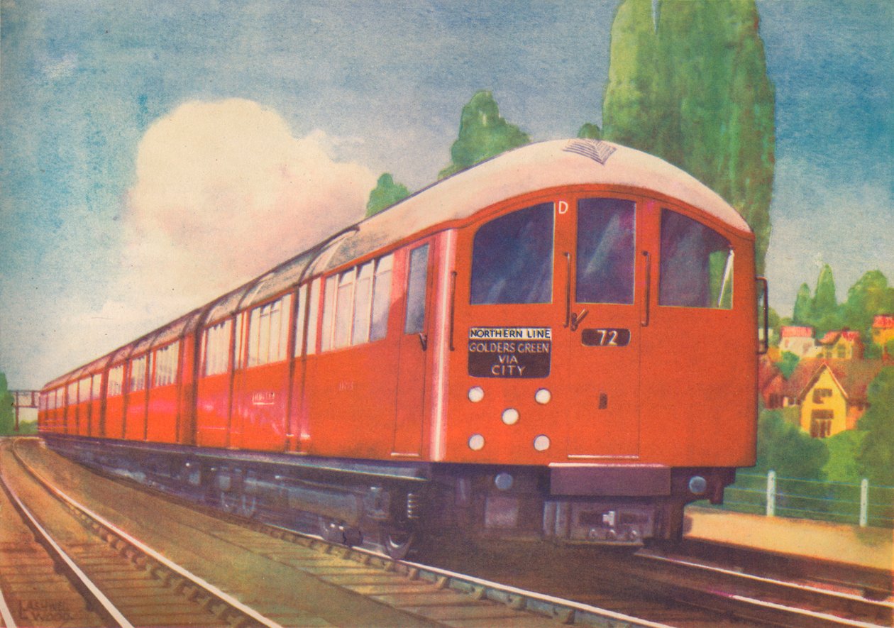 Londons nye strømlinjeformede undergrunnstog, Northern Line, 1940 av Unbekannt