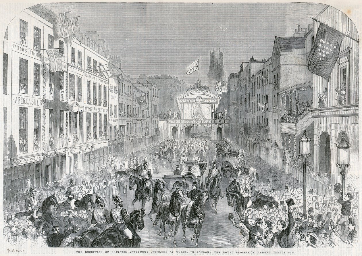 Londons velkommen til prinsesse Alexandra, 1863 av Unbekannt