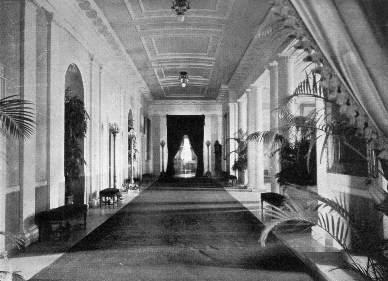 Lang korridor, Det hvite hus, Washington, USA, 1908 av Unbekannt