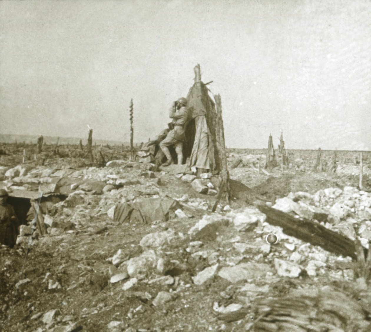 Utkikkspost, Fort Vaux, Nord-Frankrike, c1914-c1918 av Unbekannt