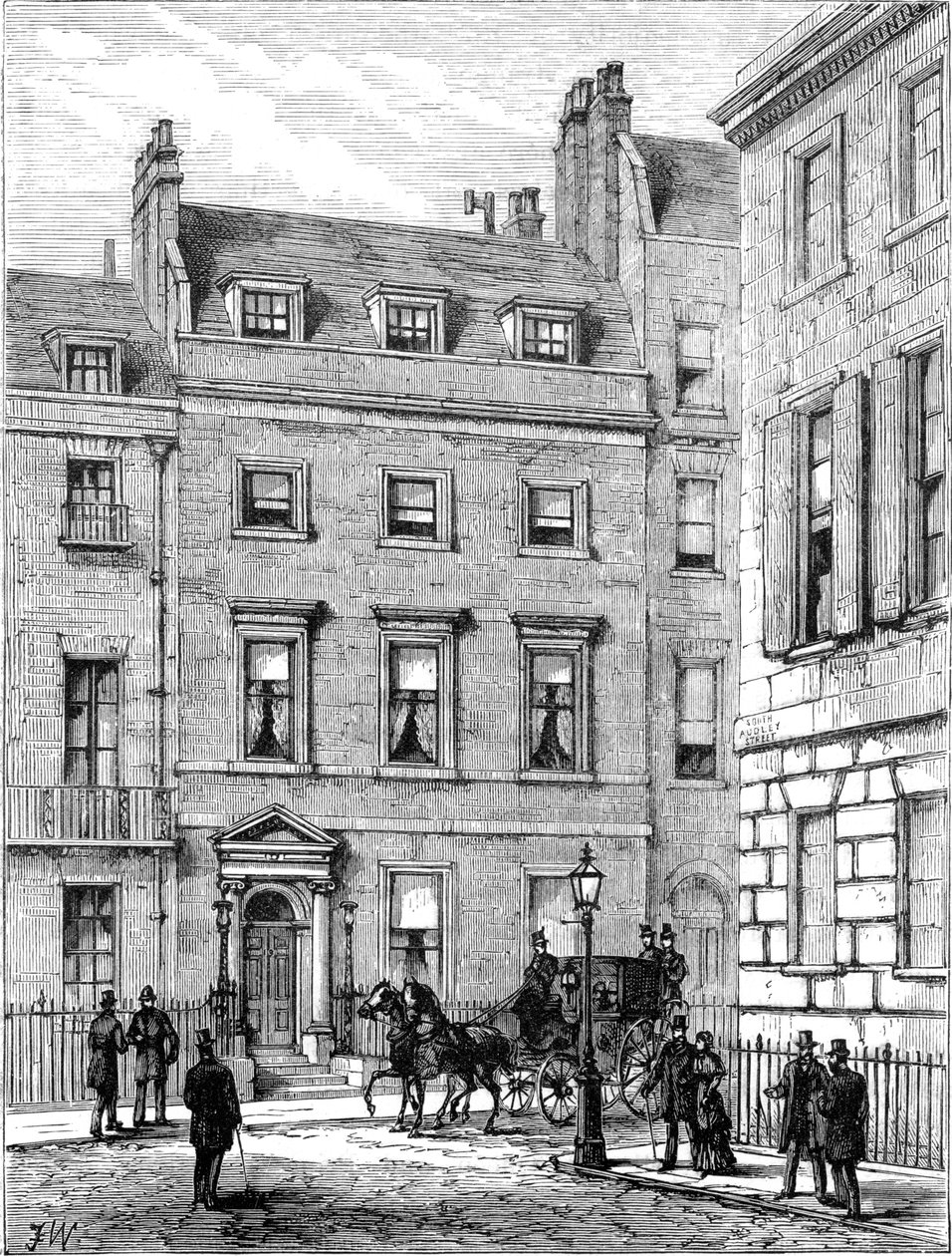 Lord Beaconsfields hus, 19, Curzon Street, Mayfair, London, 1900 av Unbekannt
