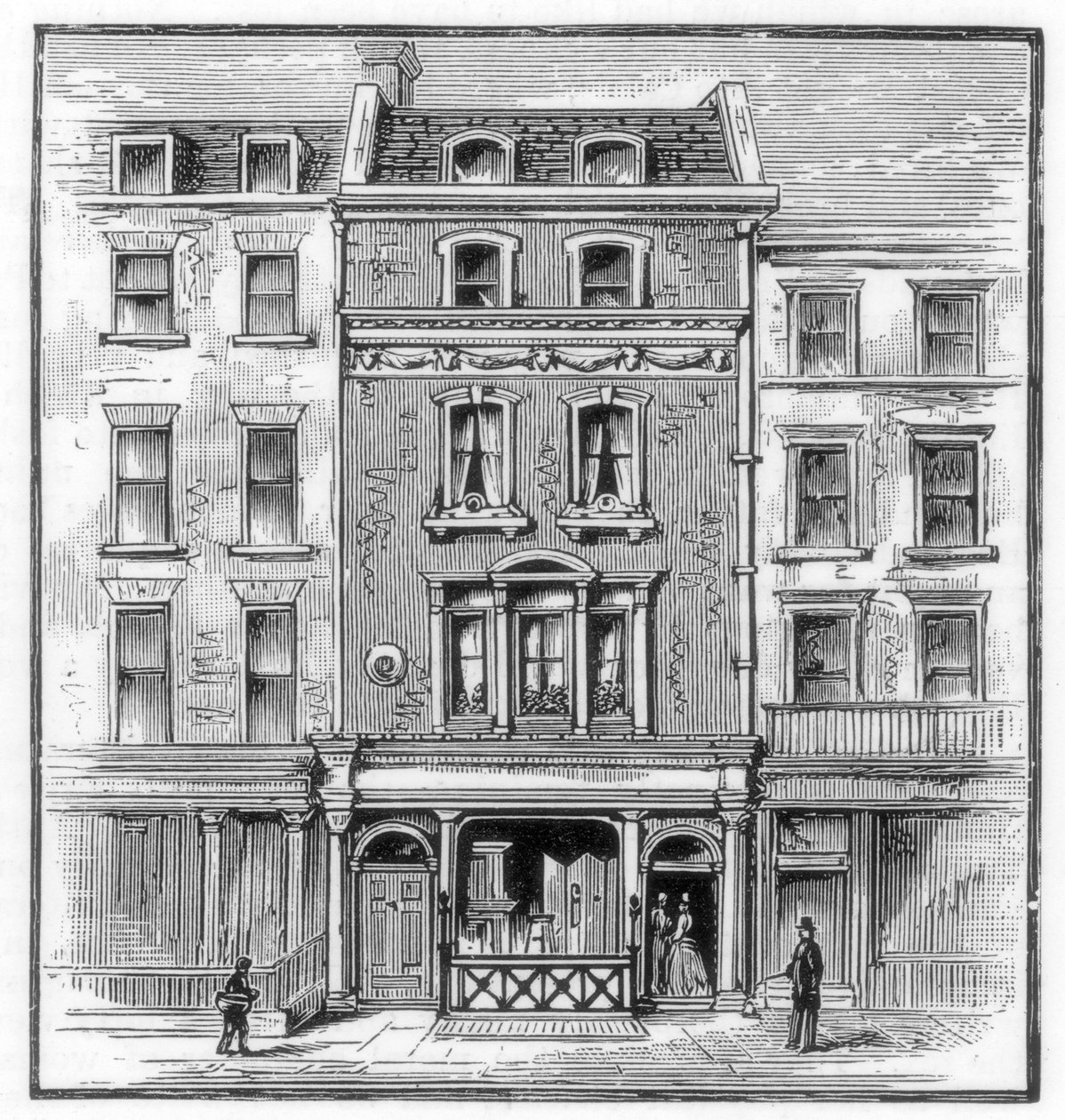 Lord Byrons fødested, Holles Street, Cavendish Square, London, 1888 av Unbekannt