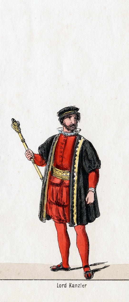 Lord Chancellor, kostymedesign for Shakespeares skuespill, Henry VIII, 1800-tallet av Unbekannt