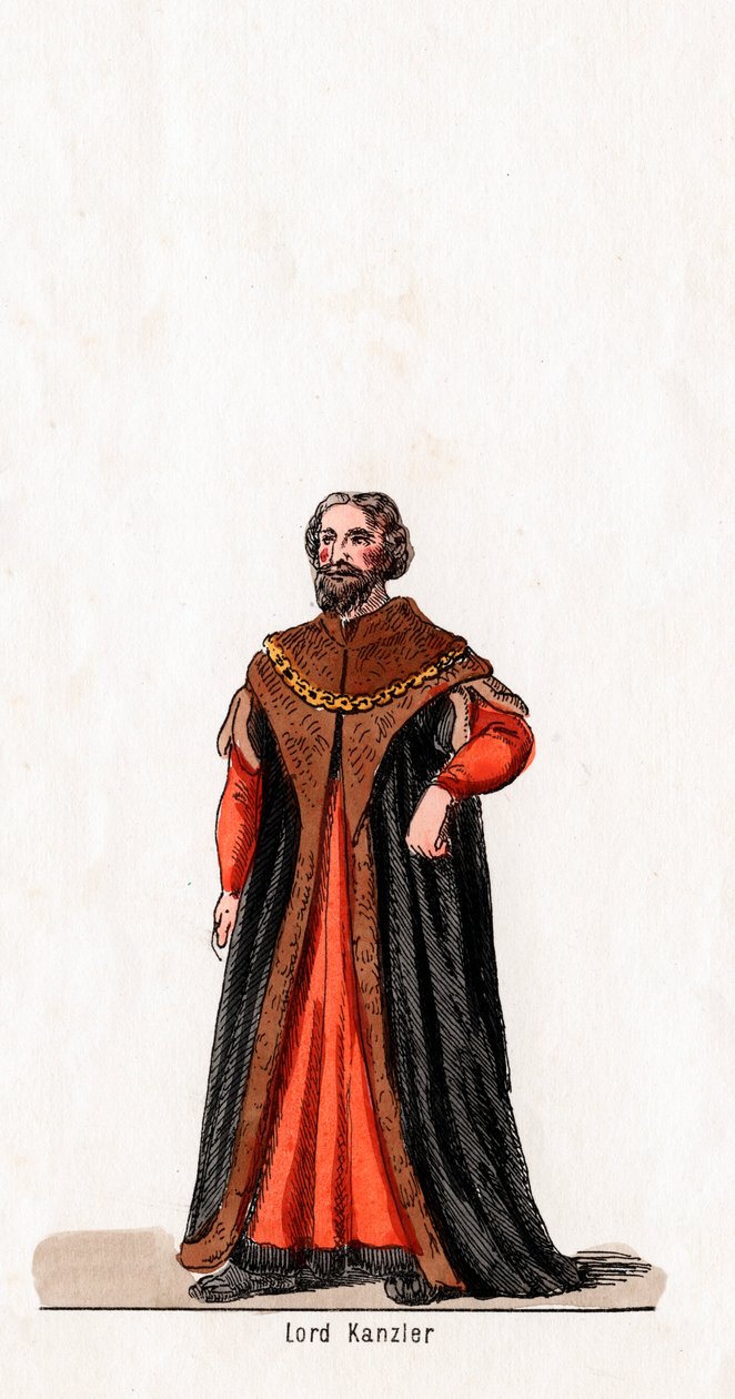 Lord Chancellor, kostymedesign for Shakespeares skuespill, Henry VIII, 1800-tallet av Unbekannt