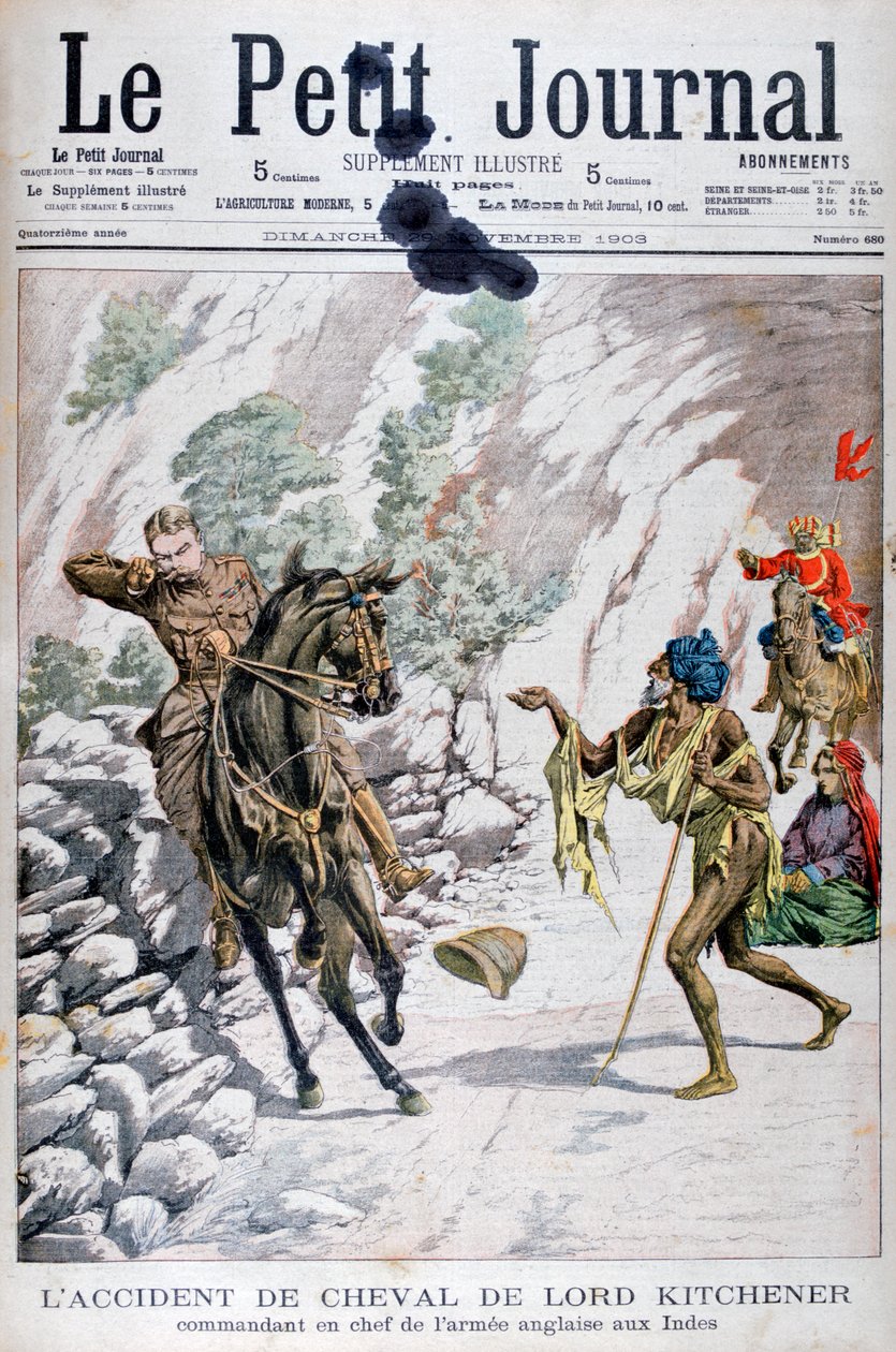 Lord Kitcheners hesteulykke, India, 1903 av Unbekannt