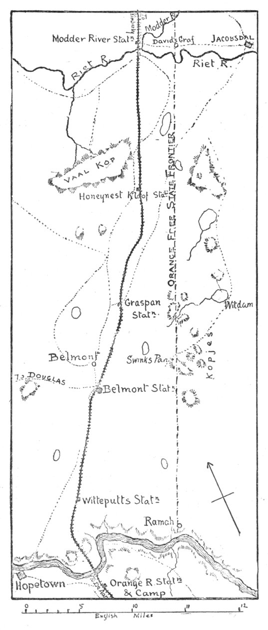 Lord Methuens Line of Advance til Modder-elven, 1902 av Unbekannt