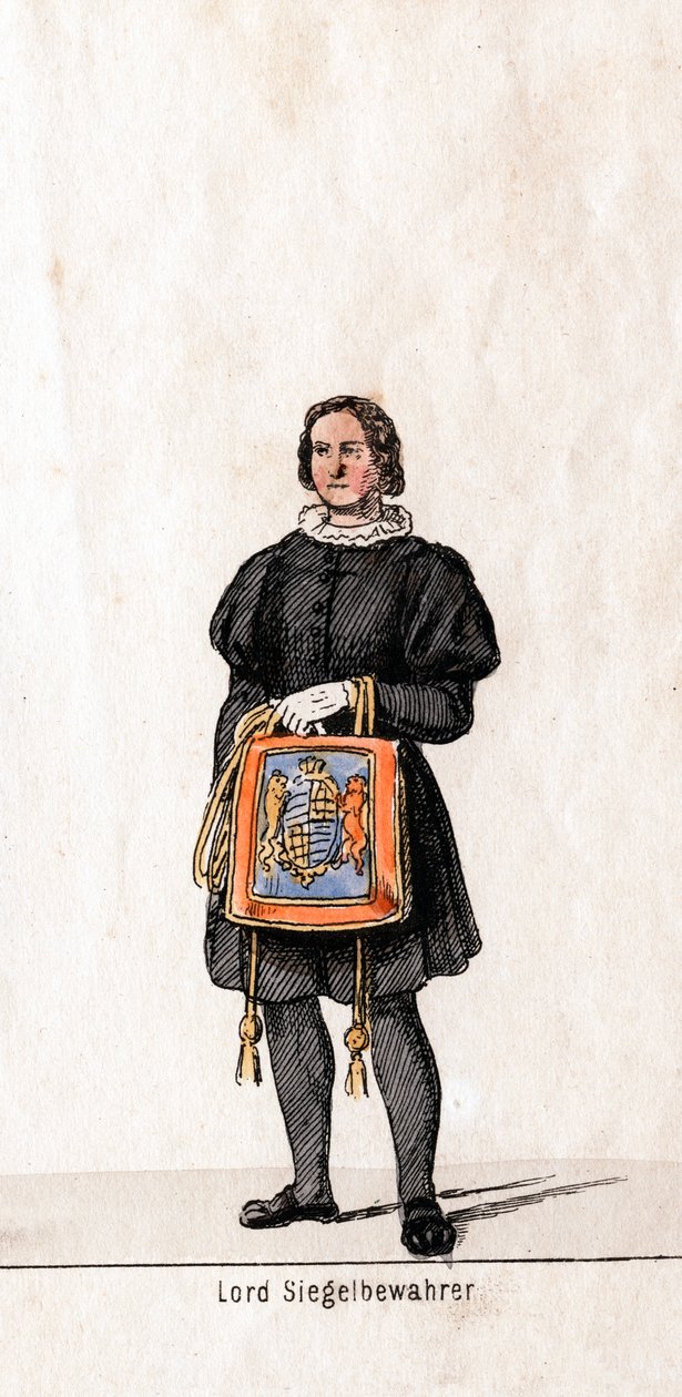 Lord Seal keeper, kostymedesign for Shakespeares skuespill, Henry VIII, 1800-tallet av Unbekannt