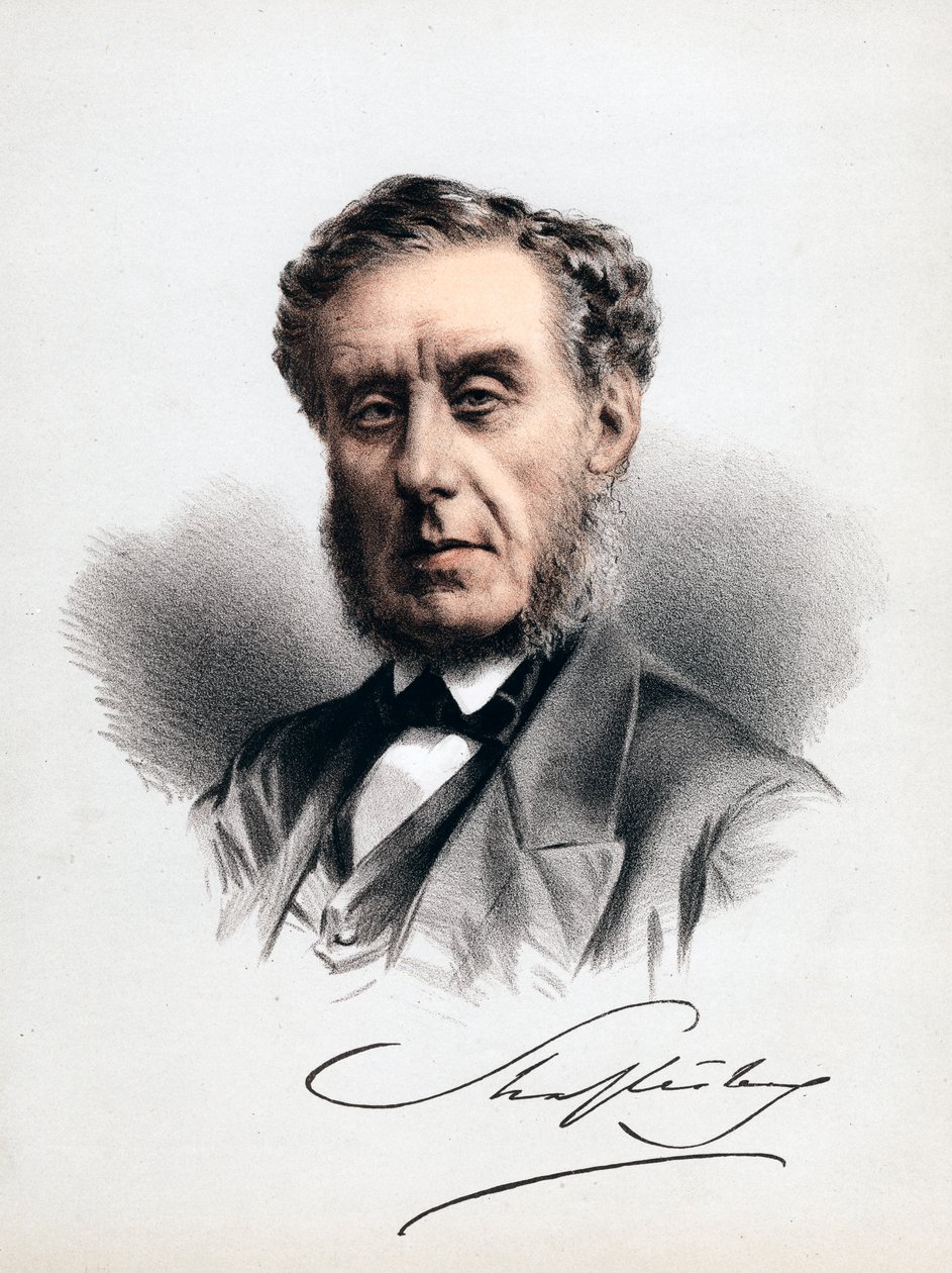 Lord Shaftesbury , engelsk statsmann, moralfilosof, filantrop og fabrikkreformator, c1880 av Unbekannt