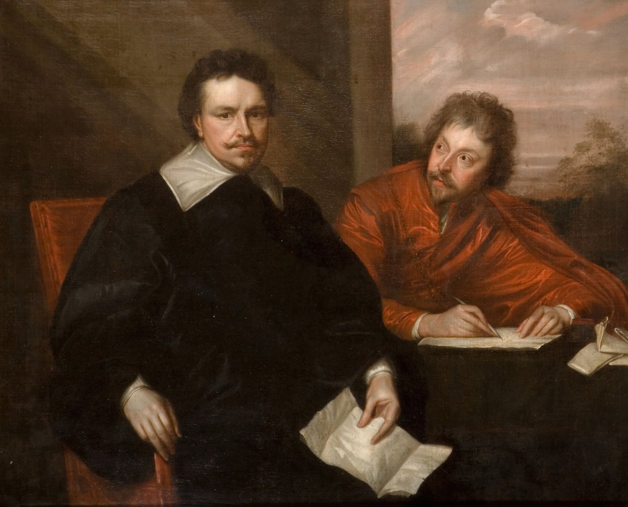 Lord Strafford og hans sekretær Sir P Mainwaring, 1800. av Unbekannt