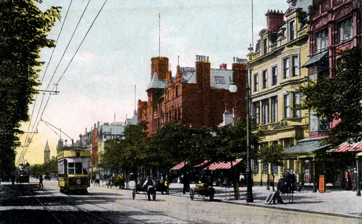 Lord Street, Southport, Lancashire, tidlig på 1900-tallet av Unbekannt