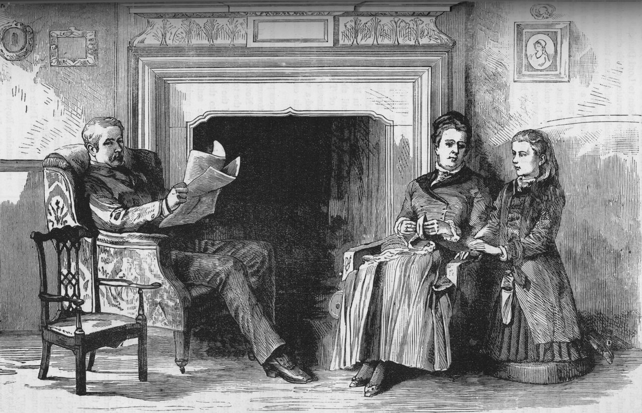Lord og Lady Wolseley og deres datter, c1882-85 av Unbekannt