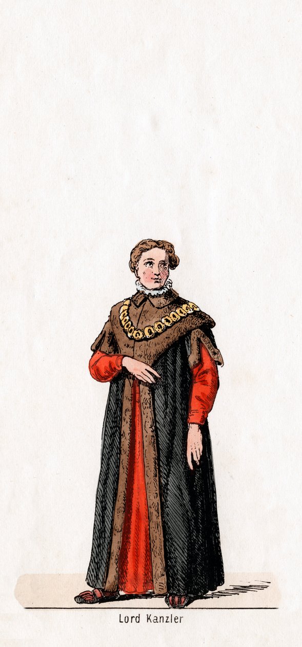 Lord Chancellor, kostymedesign for Shakespeares skuespill, Henry VIII, 1800-tallet av Unbekannt