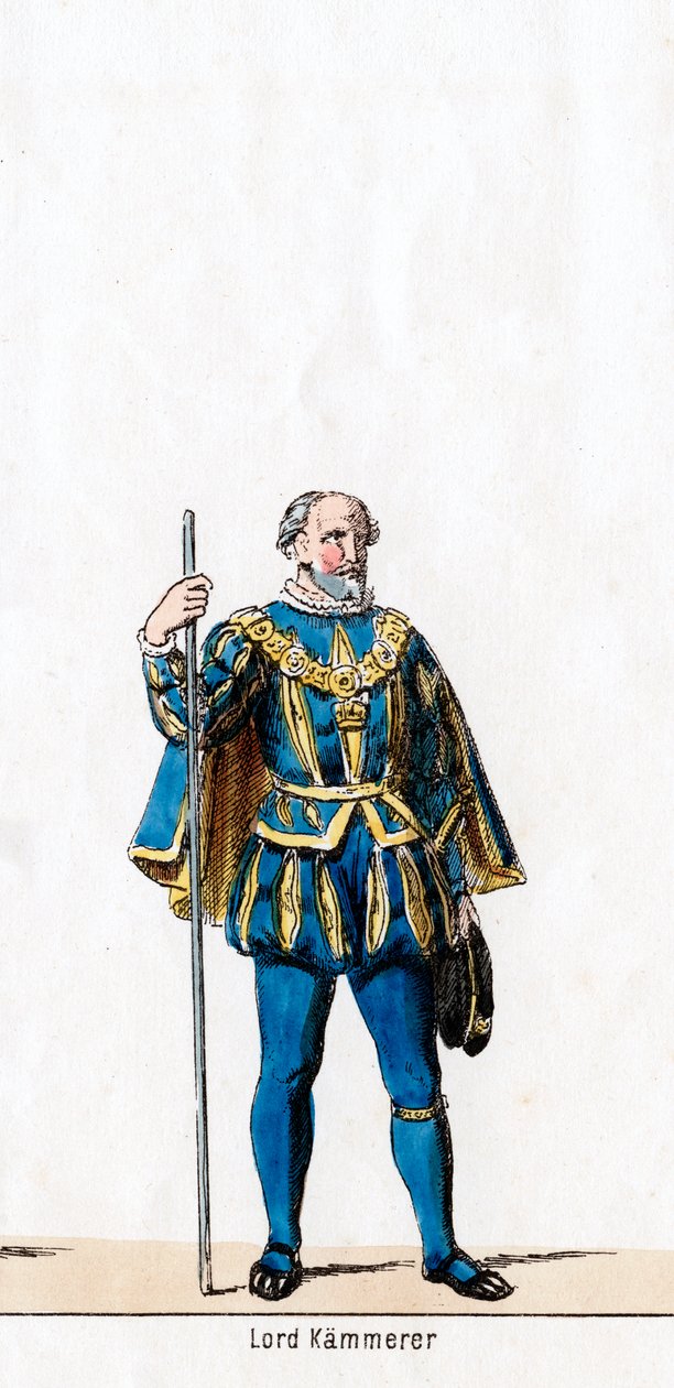 Lord treasurer, kostymedesign for Shakespeares skuespill, Henry VIII, 1800-tallet av Unbekannt