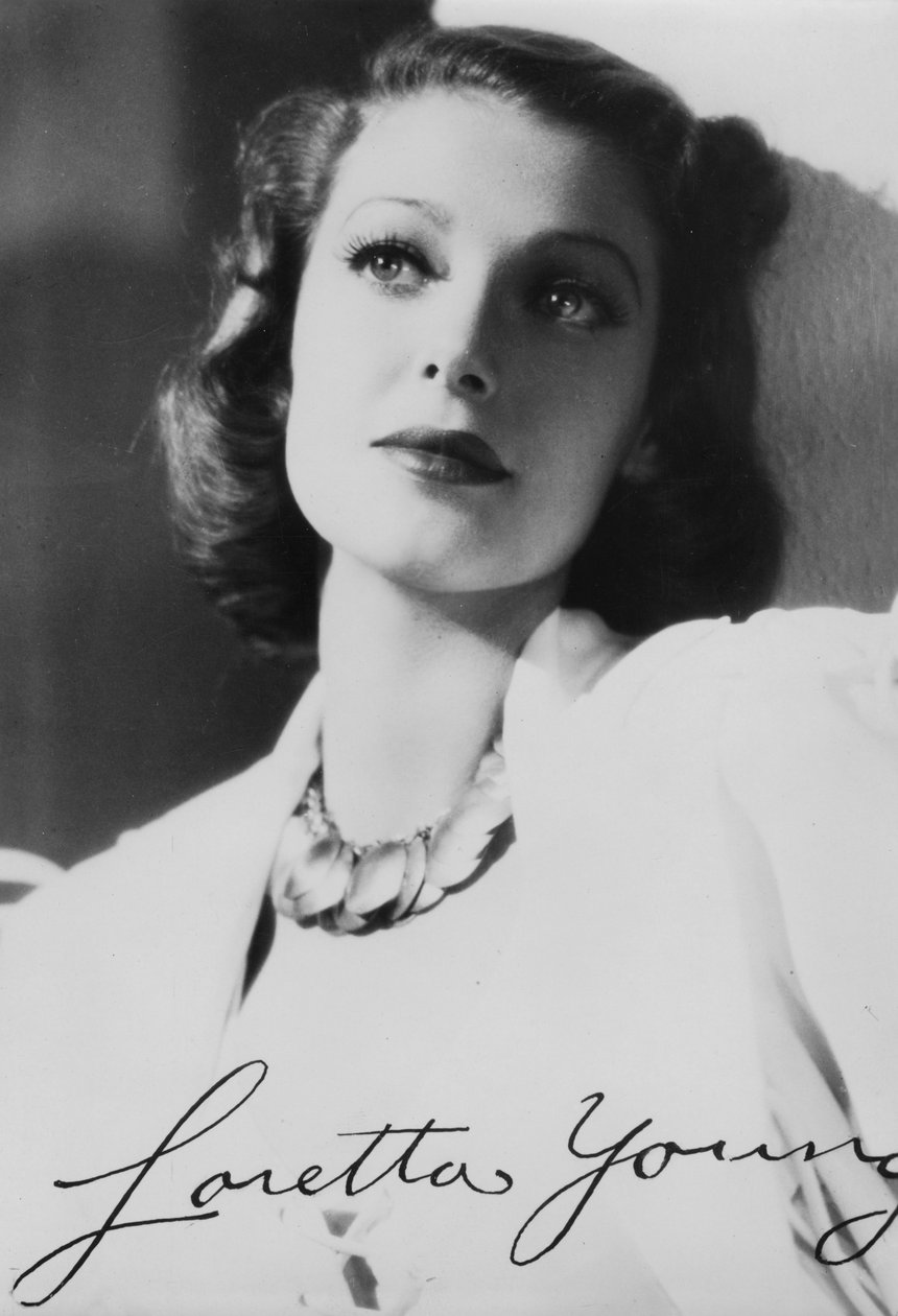 Loretta Young 1913-2000, amerikansk skuespillerinne, ca 1930-tallet av Unbekannt
