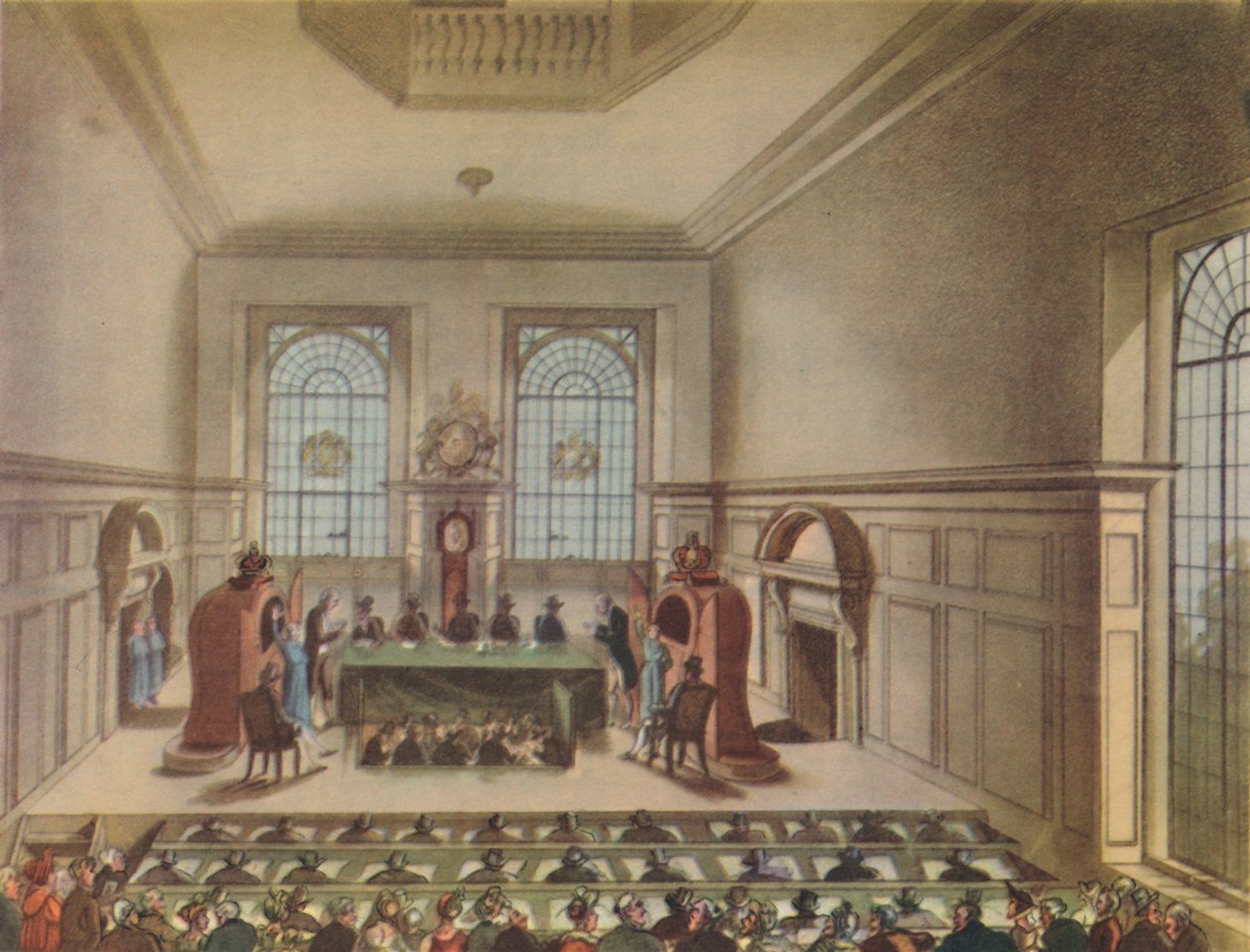 Lotteritegning i Coopers Hall, 1809, 1948. av Unbekannt