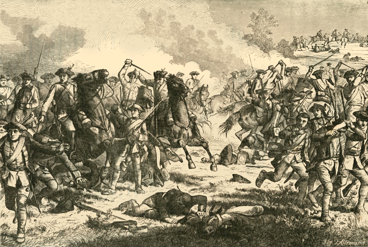 Loudons Cavalry Charge ved Kunersdorf, 1759, 1890. av Unbekannt